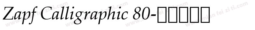Zapf Calligraphic 80字体转换